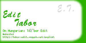 edit tabor business card